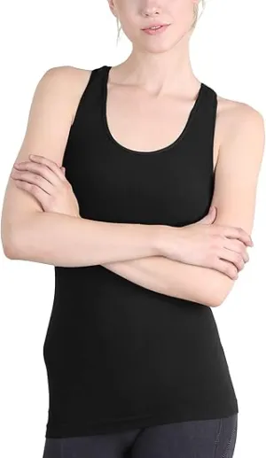 Plain Jersey Racerback Tank - Black