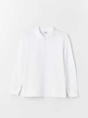 Polo Neck Basic Long Sleeve Boy T-Shirt