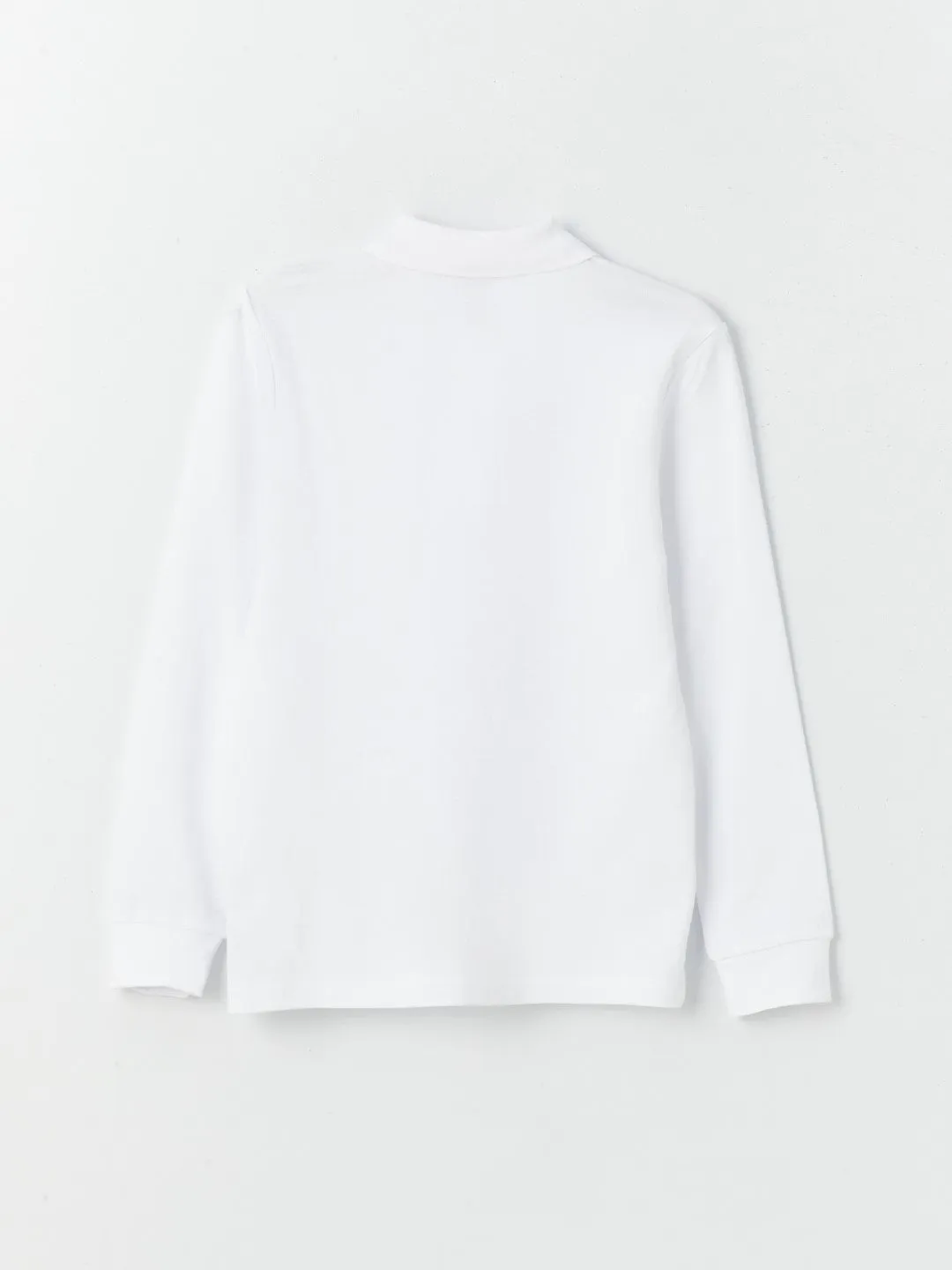 Polo Neck Basic Long Sleeve Boy T-Shirt