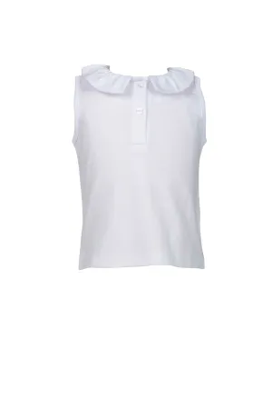 Proper Peony - Pink Trim Sleeveless Shirt