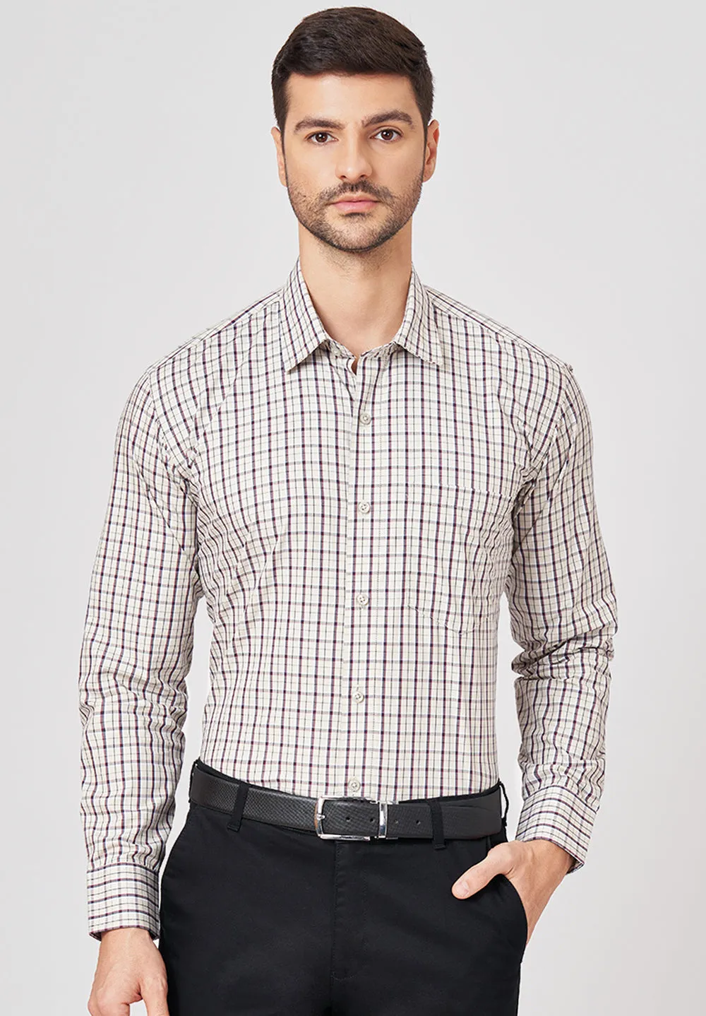 Pure Cotton Formal-regular Fit Shirt - 43467