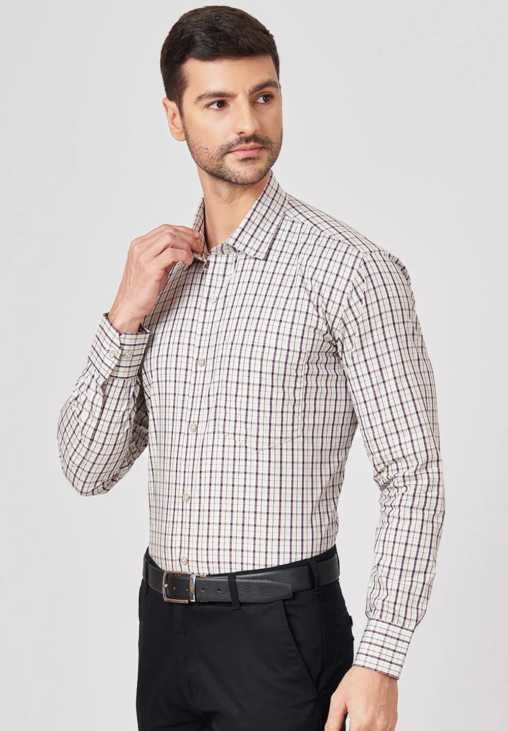 Pure Cotton Formal-regular Fit Shirt - 43467