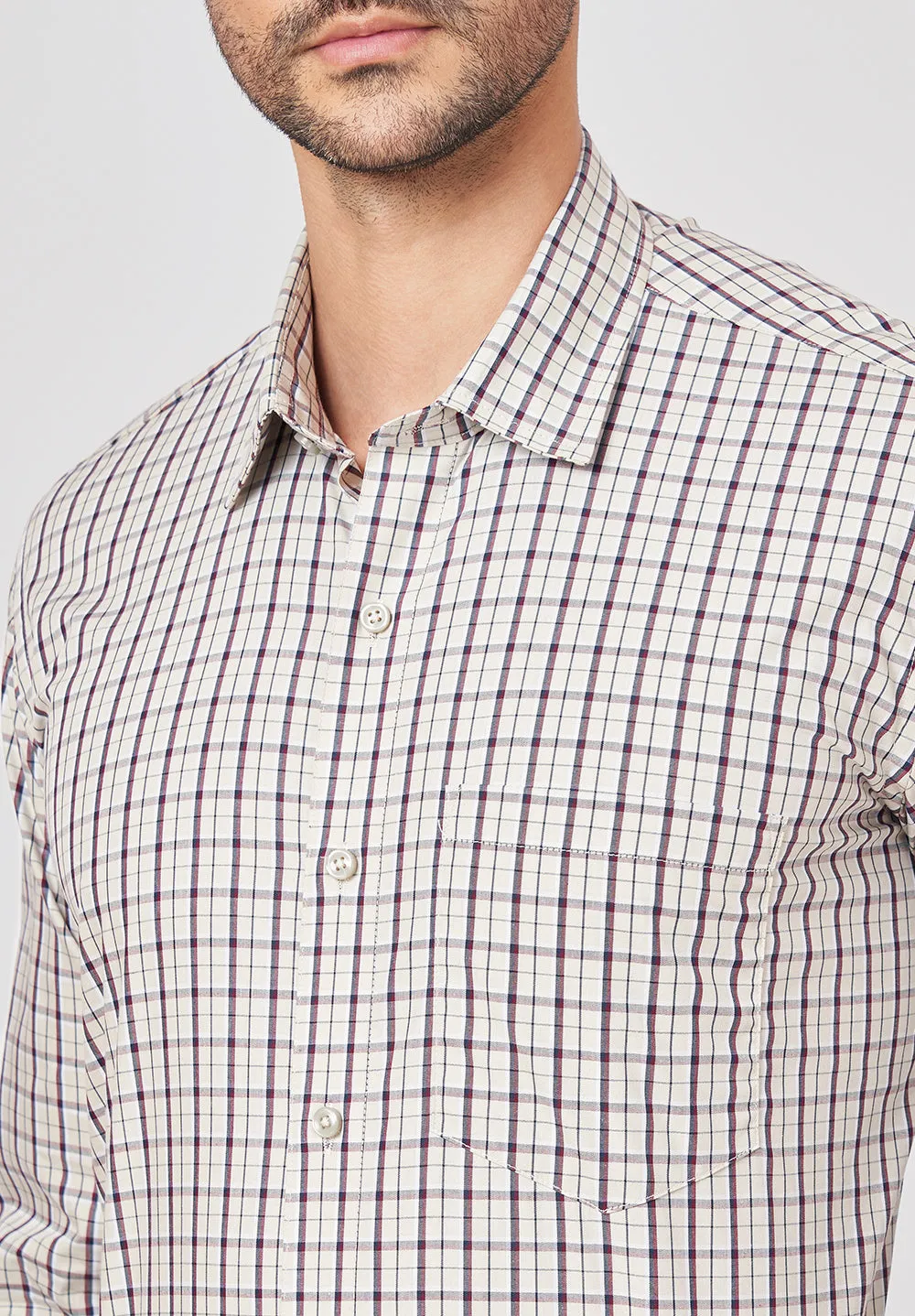 Pure Cotton Formal-regular Fit Shirt - 43467