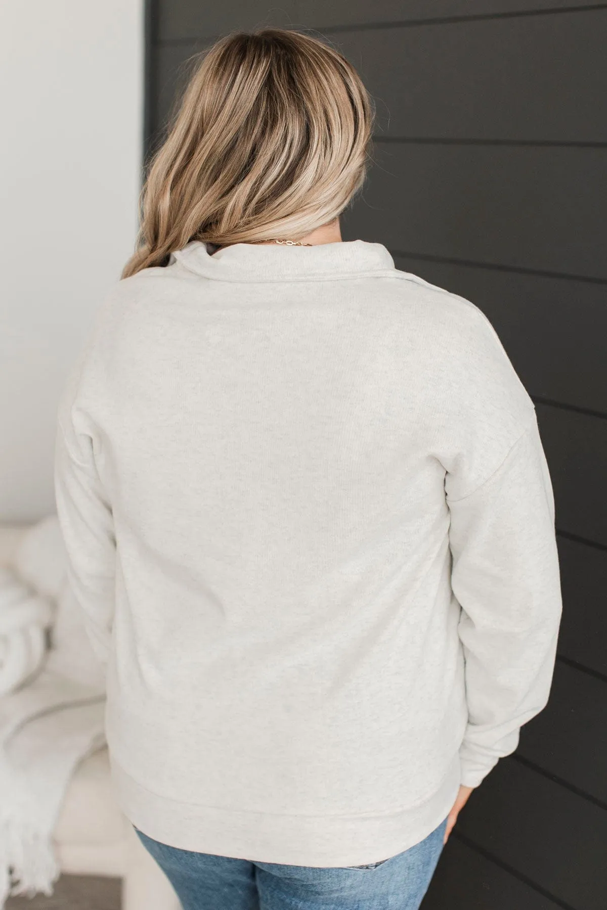 Quiet Moments Quarter Zip Pullover- Natural