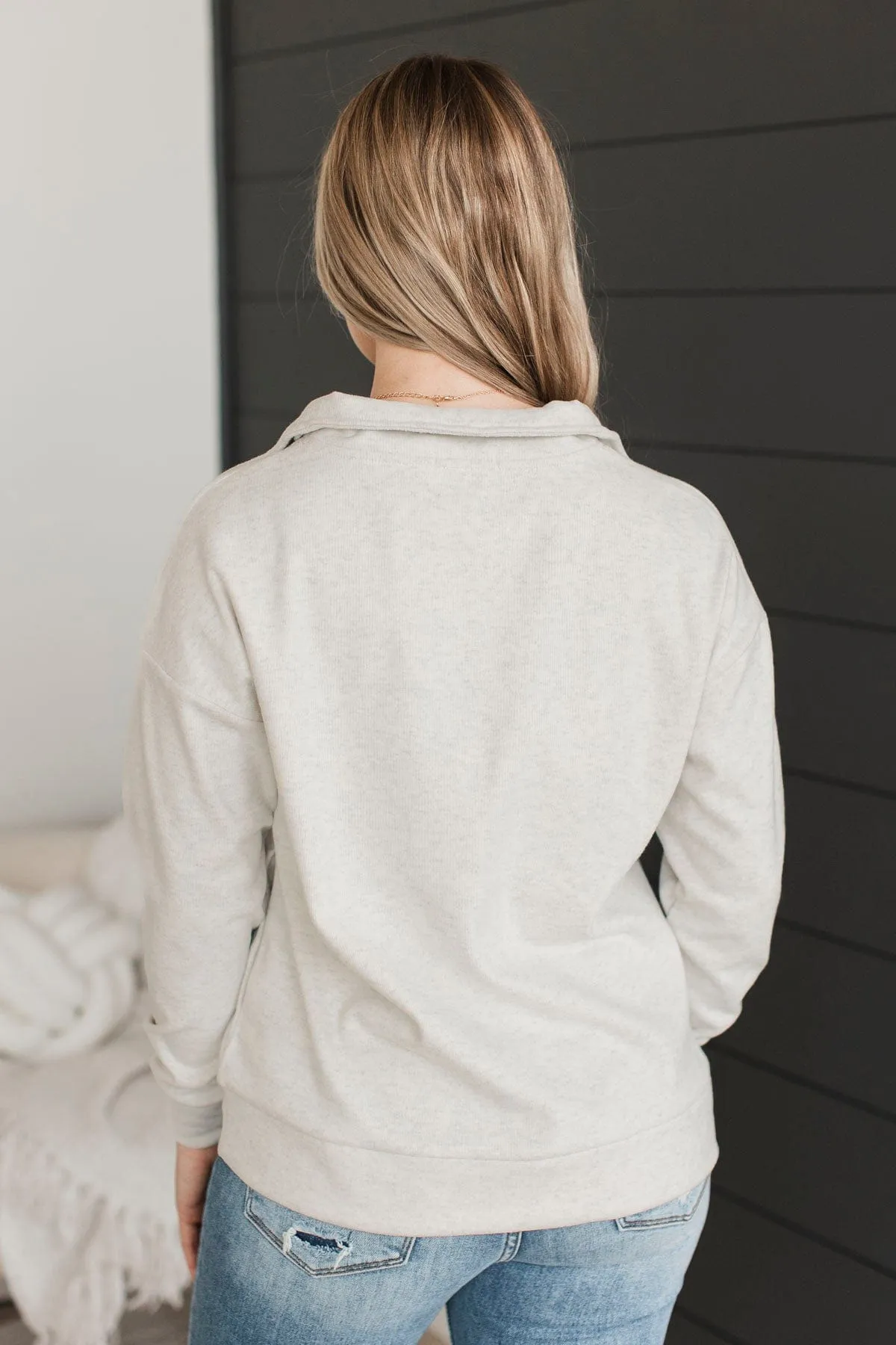 Quiet Moments Quarter Zip Pullover- Natural