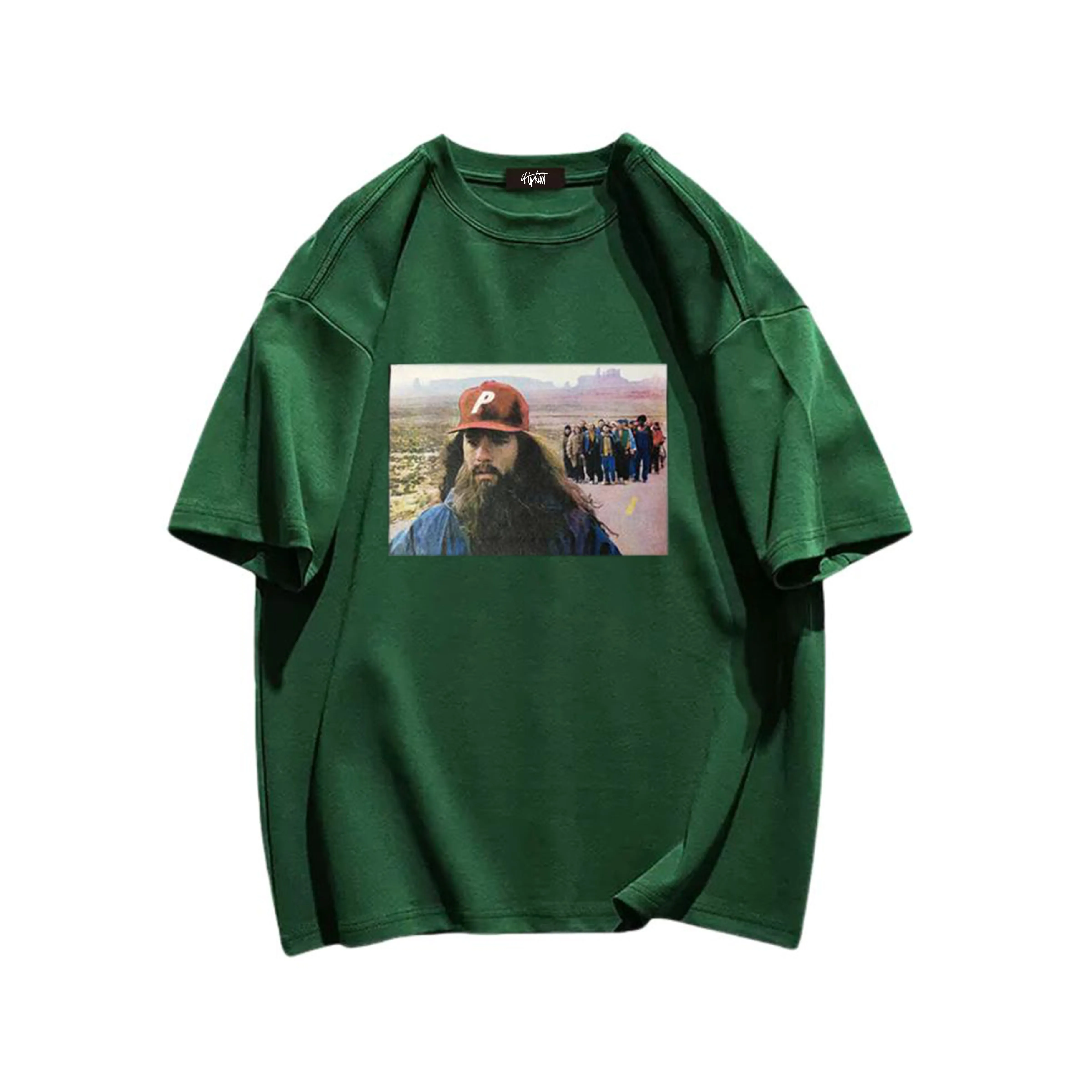 "Casual retro high street men's pattern simple" T-shirt
