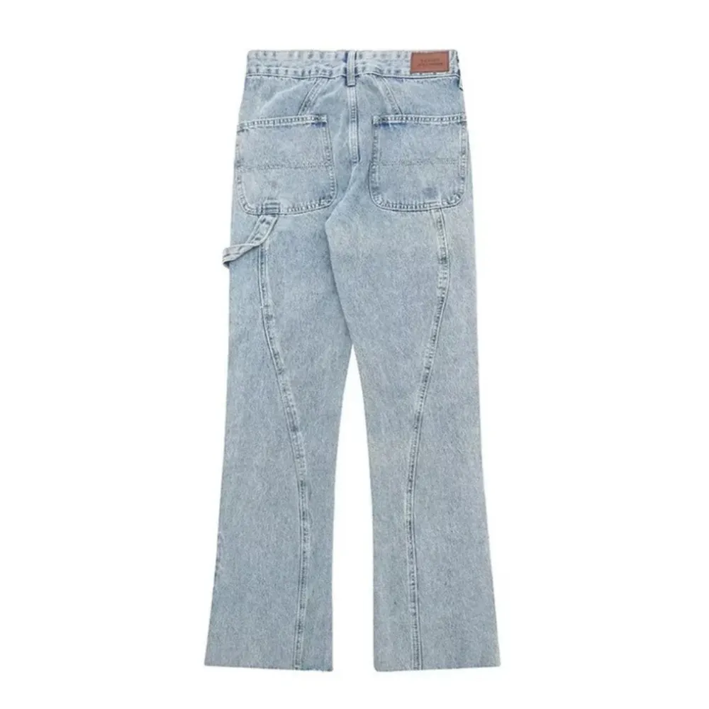 "Casual Solid Color Panel" Jeans