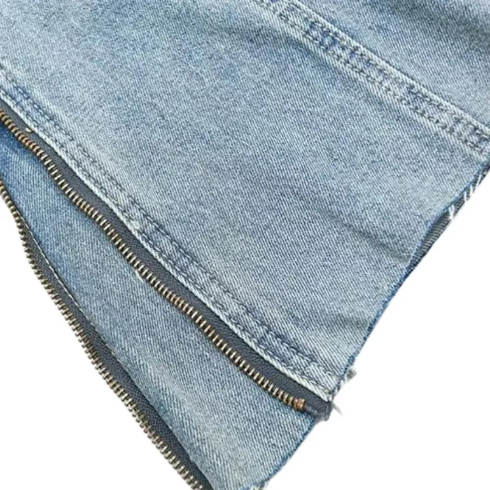 "Casual Solid Color Panel" Jeans