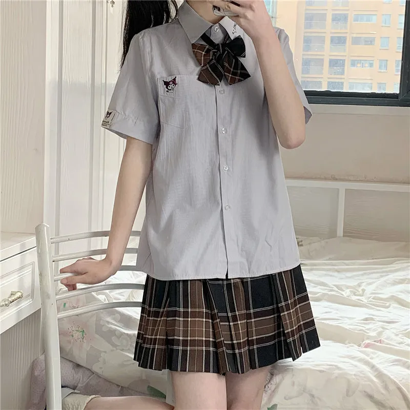 "JK BLACK BROWN CHECK" TIE/SKIRT UB2368