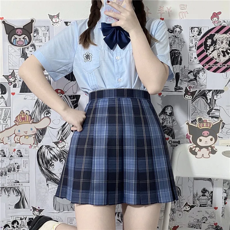 "JK DARK BLUE CHECK" TIE/SKIRT UB2369