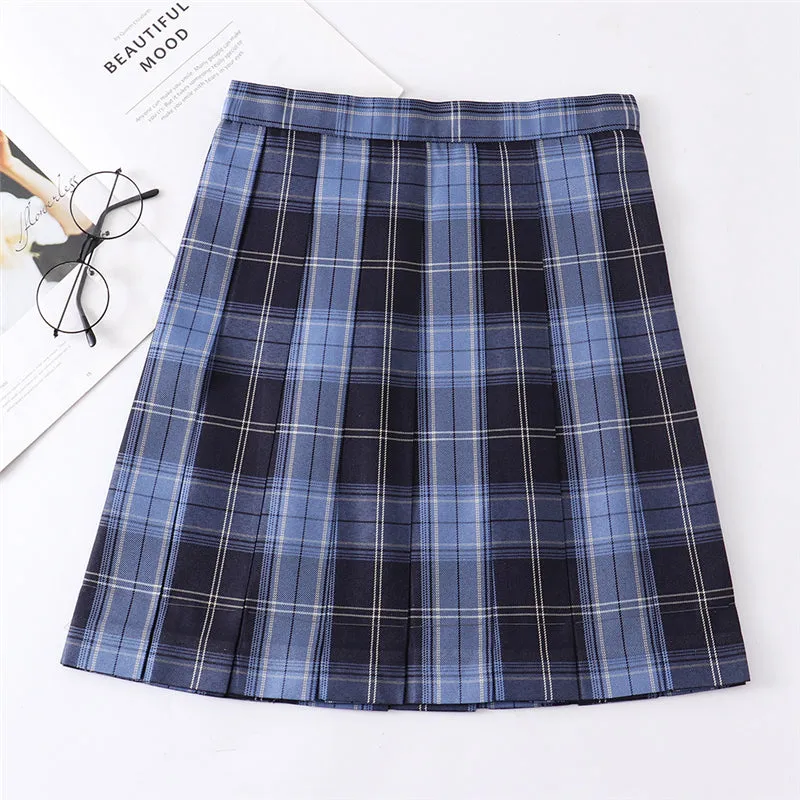 "JK DARK BLUE CHECK" TIE/SKIRT UB2369