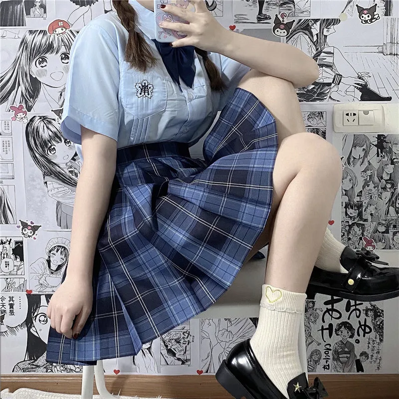"JK DARK BLUE CHECK" TIE/SKIRT UB2369