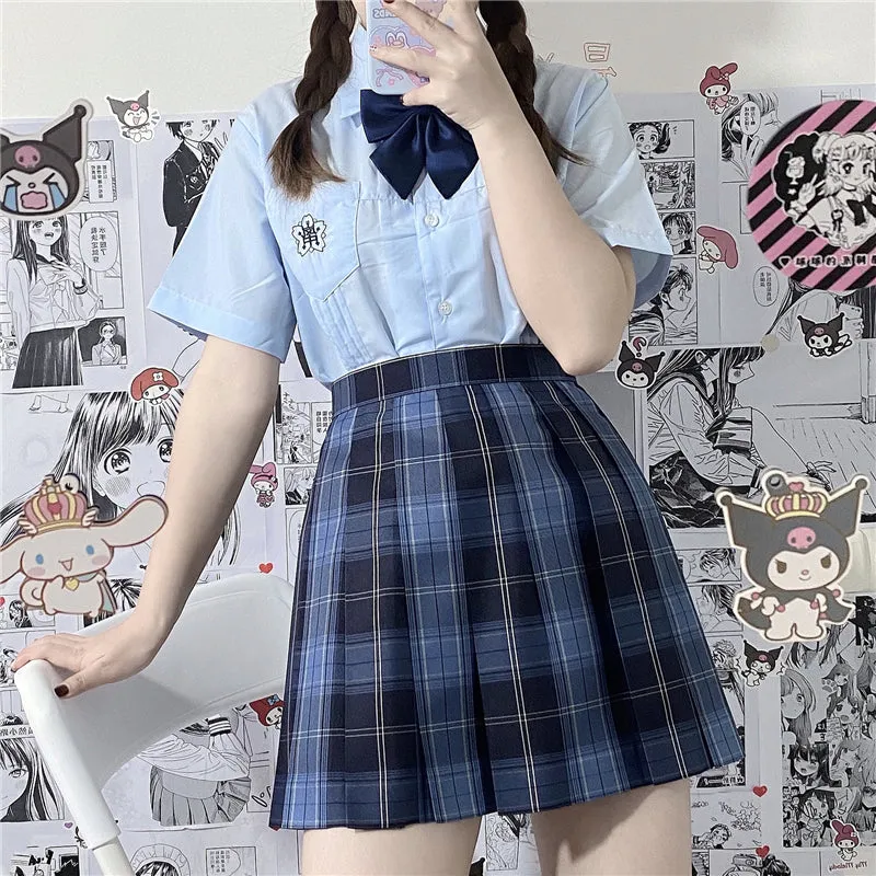 "JK DARK BLUE CHECK" TIE/SKIRT UB2369