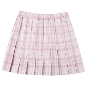 "JK PASTEL PINK PLAID" SKIRT UB2372