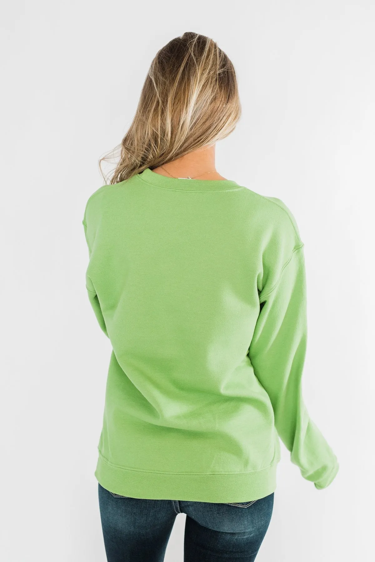 "Slightly Grinchy" Graphic Pullover- Grinch Green