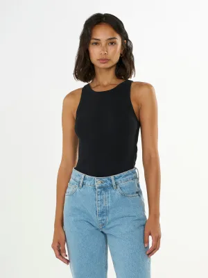 Racer Rib Top Black