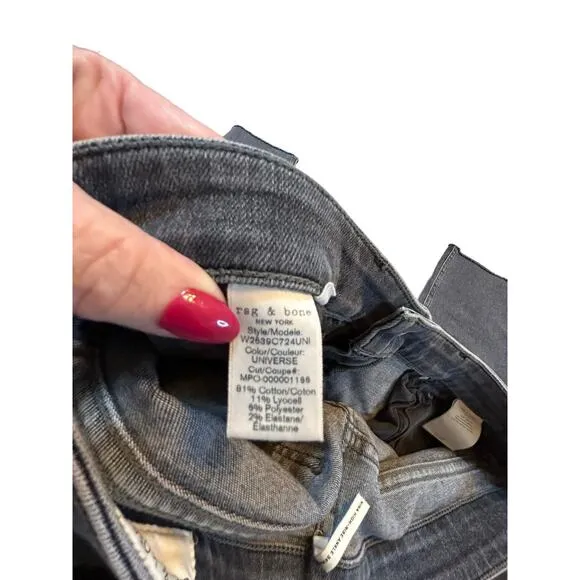 Rag and Bone Nina High-Rise Ankle Skinny Jeans in Universe - Size 32