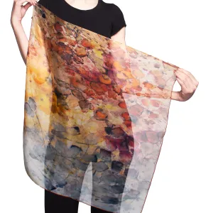 Rare Earth Silk Chiffon Scarf - 100% Silk, 26" x 26"