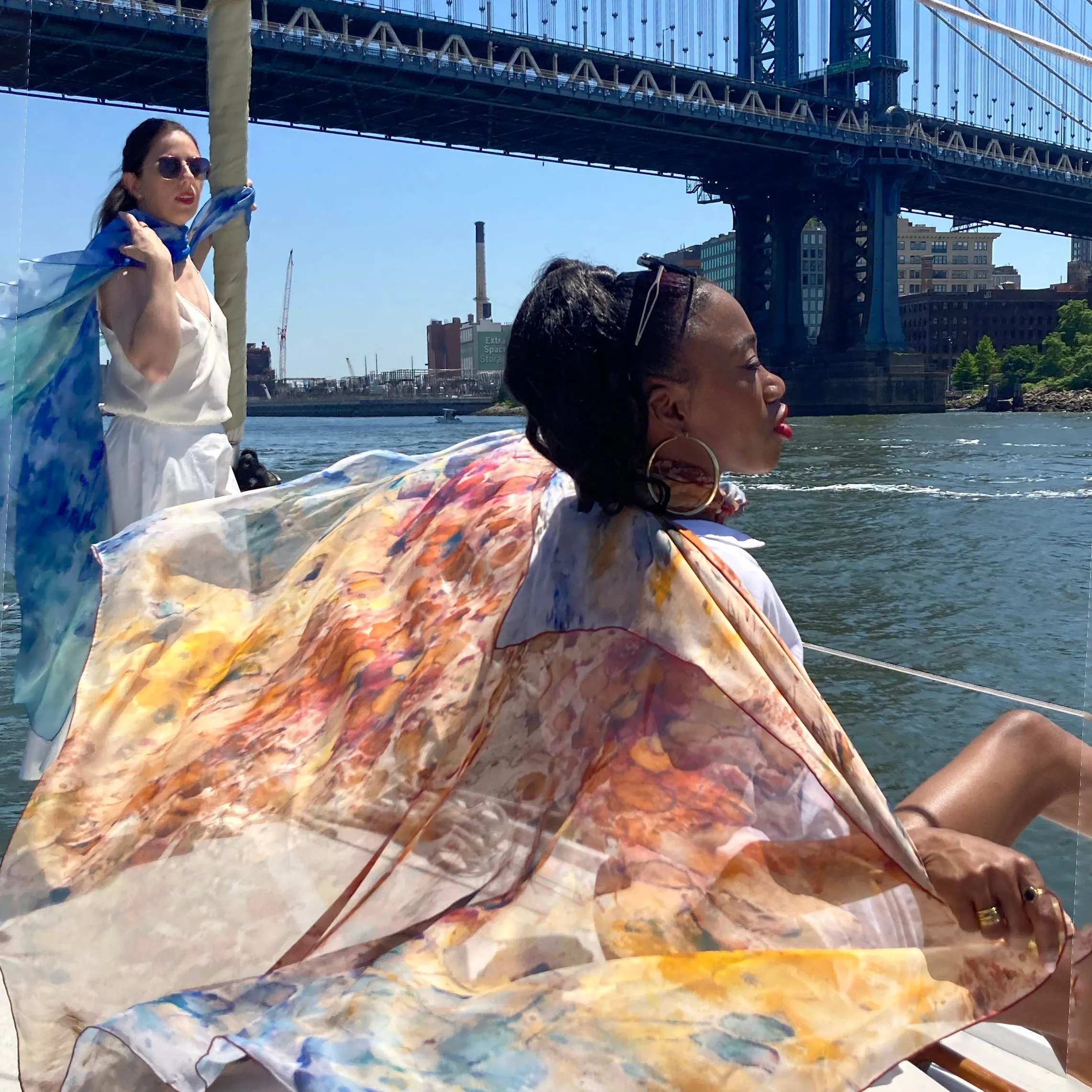 Rare Earth Silk Chiffon Scarf - 100% Silk, 26" x 26"