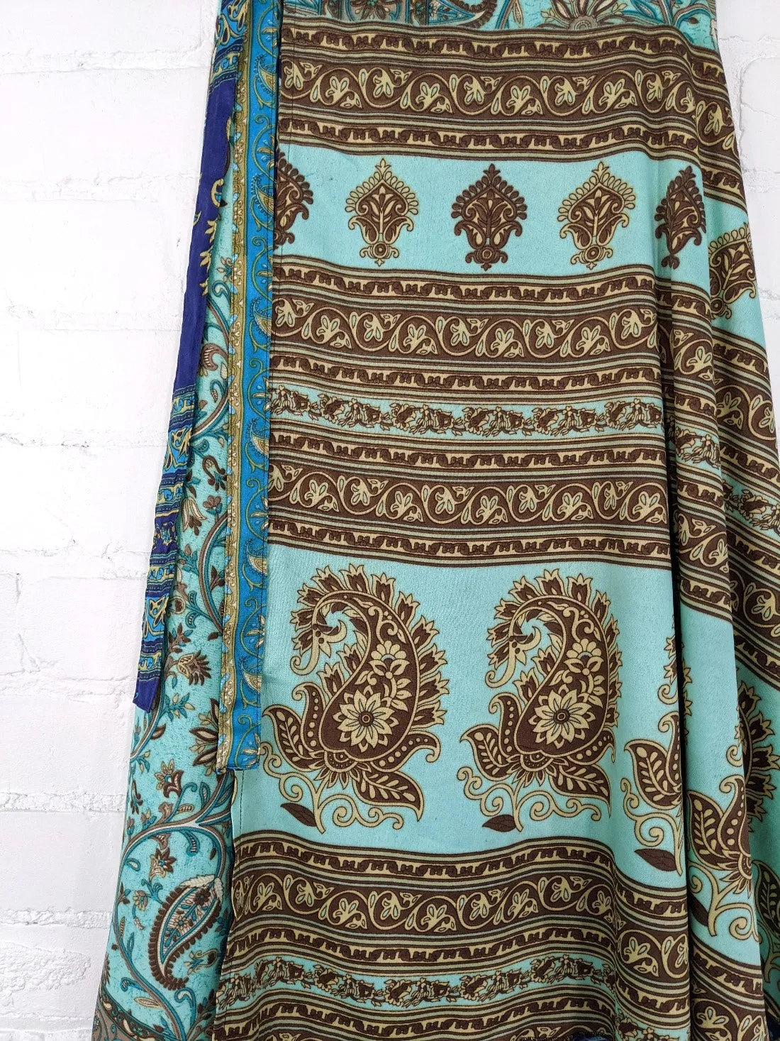 Recycled Sari Long Wrap Skirt