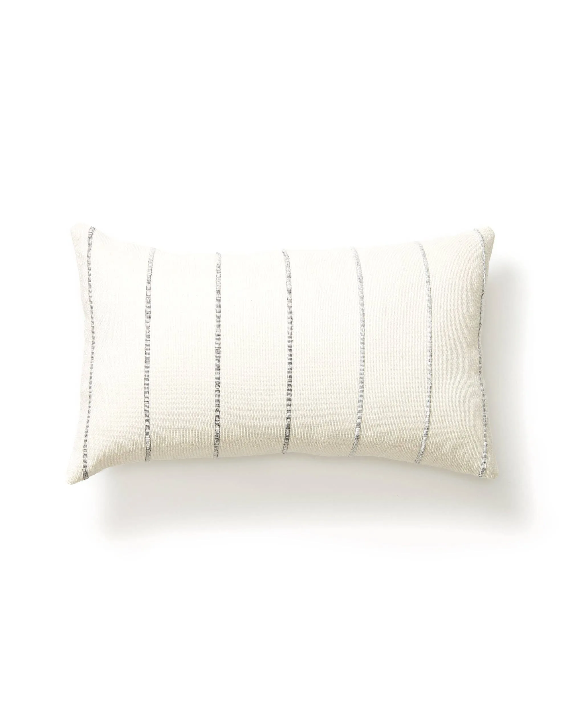 Recycled Stripe Lumbar Pillow | Grey