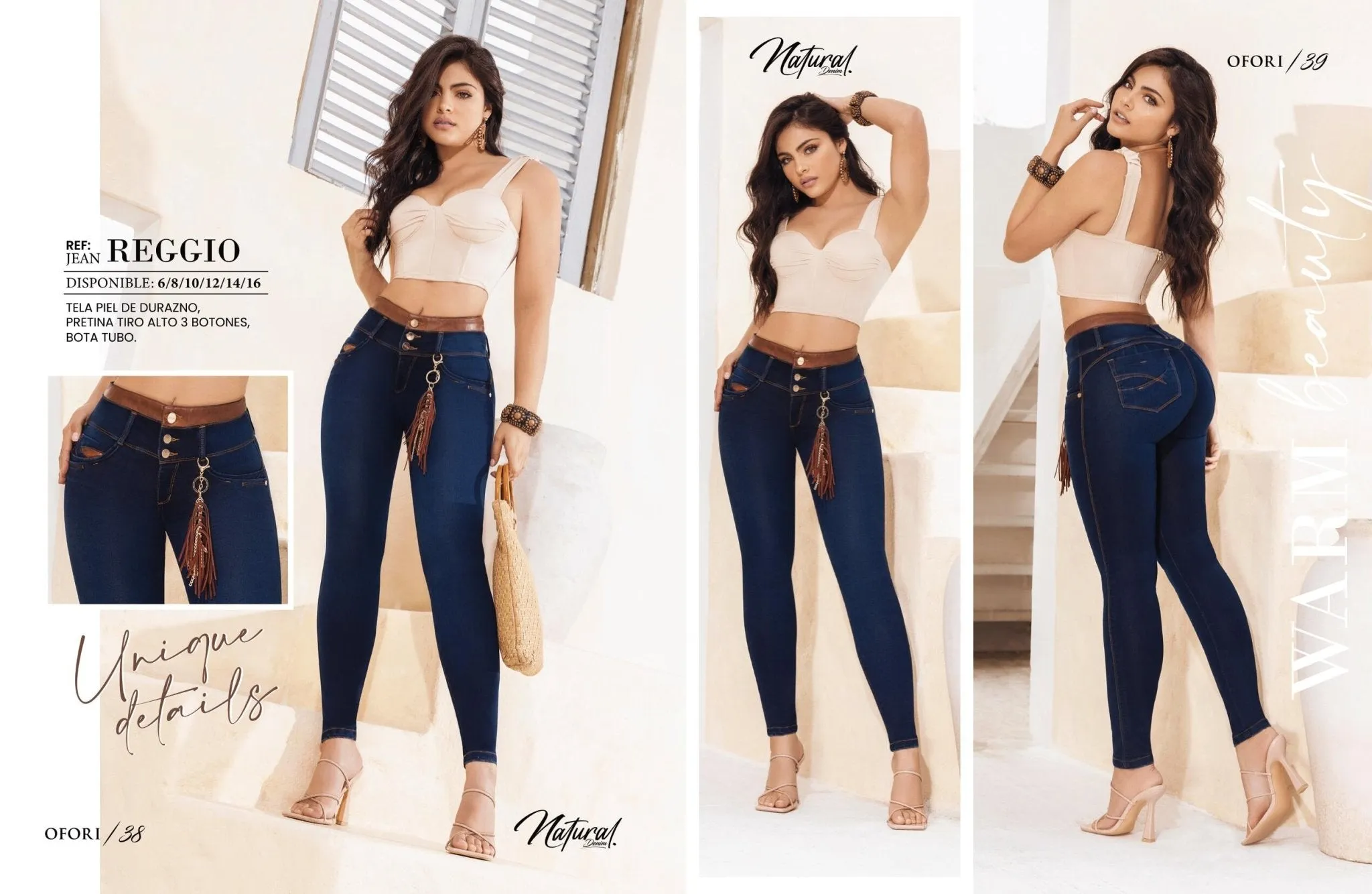 REGGIO 100% Authentic Colombian Push Up Jeans