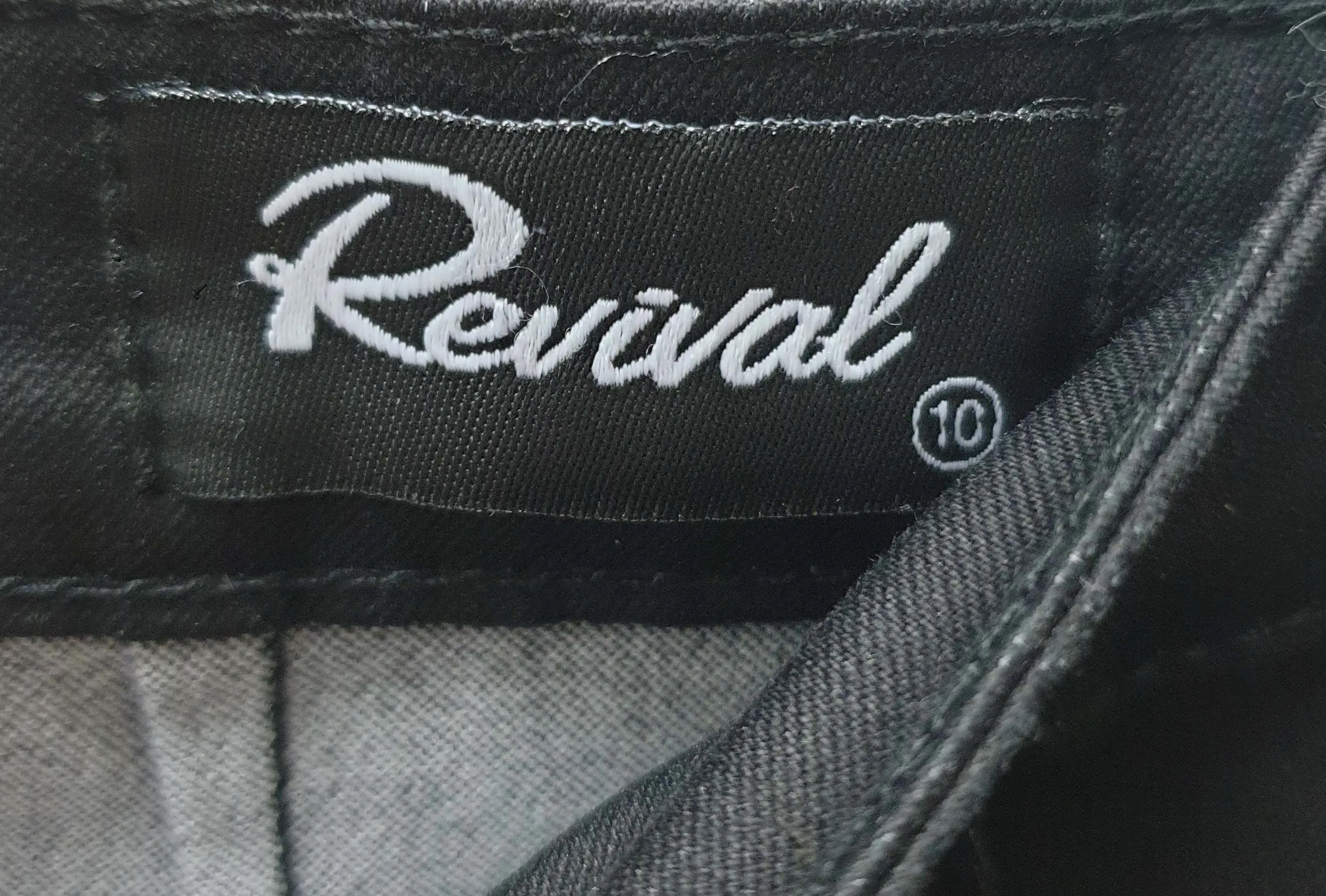 Revival black mini skirt with cute dog embroidery size 10 (small fit, best fits 8)