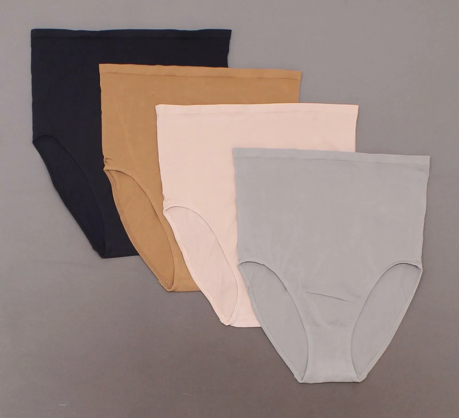 Rhonda Shear 4 Pack Plus Size Seamless High Waist Ahh Brief Panties