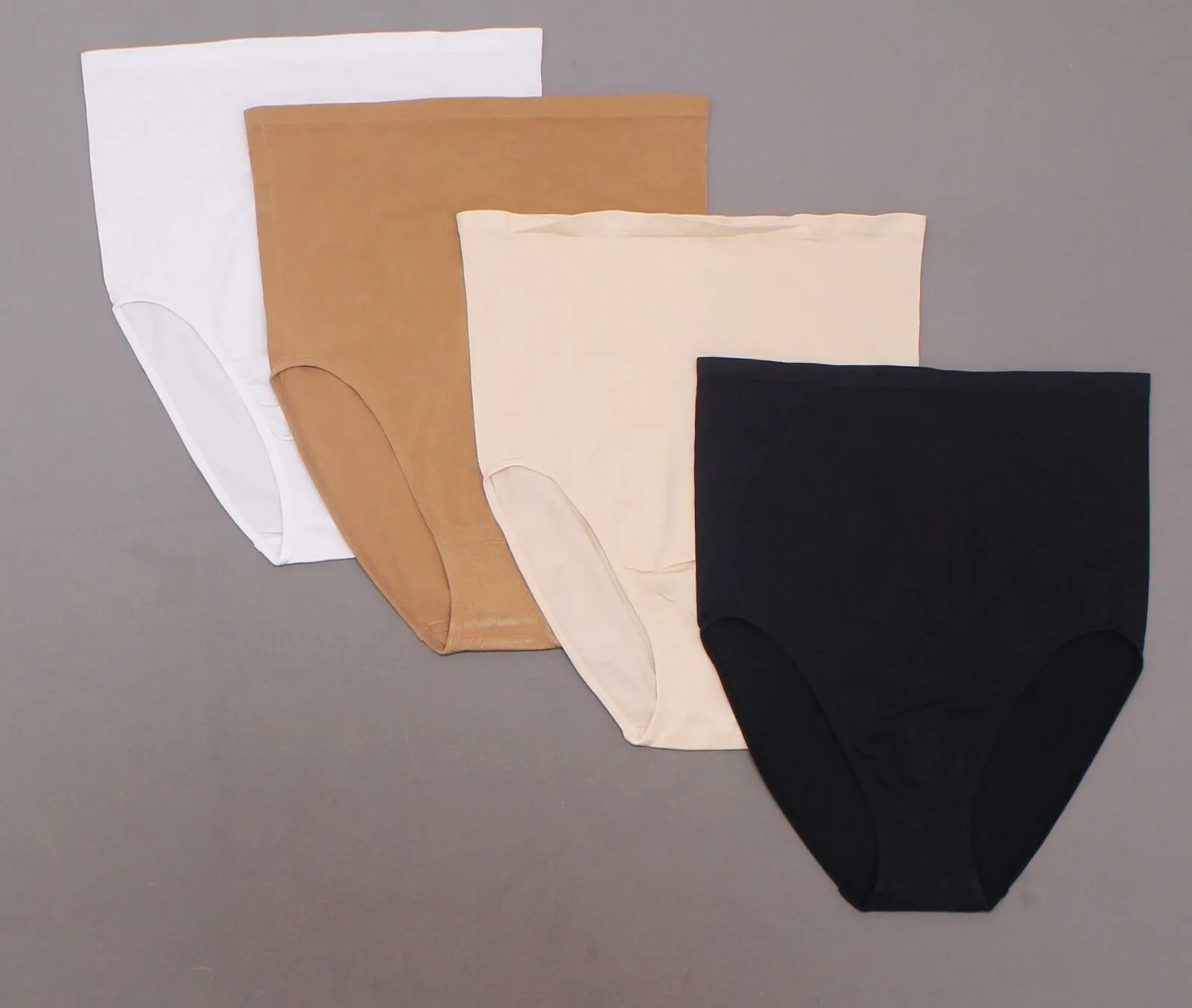Rhonda Shear 4 Pack Plus Size Seamless High Waist Ahh Brief Panties