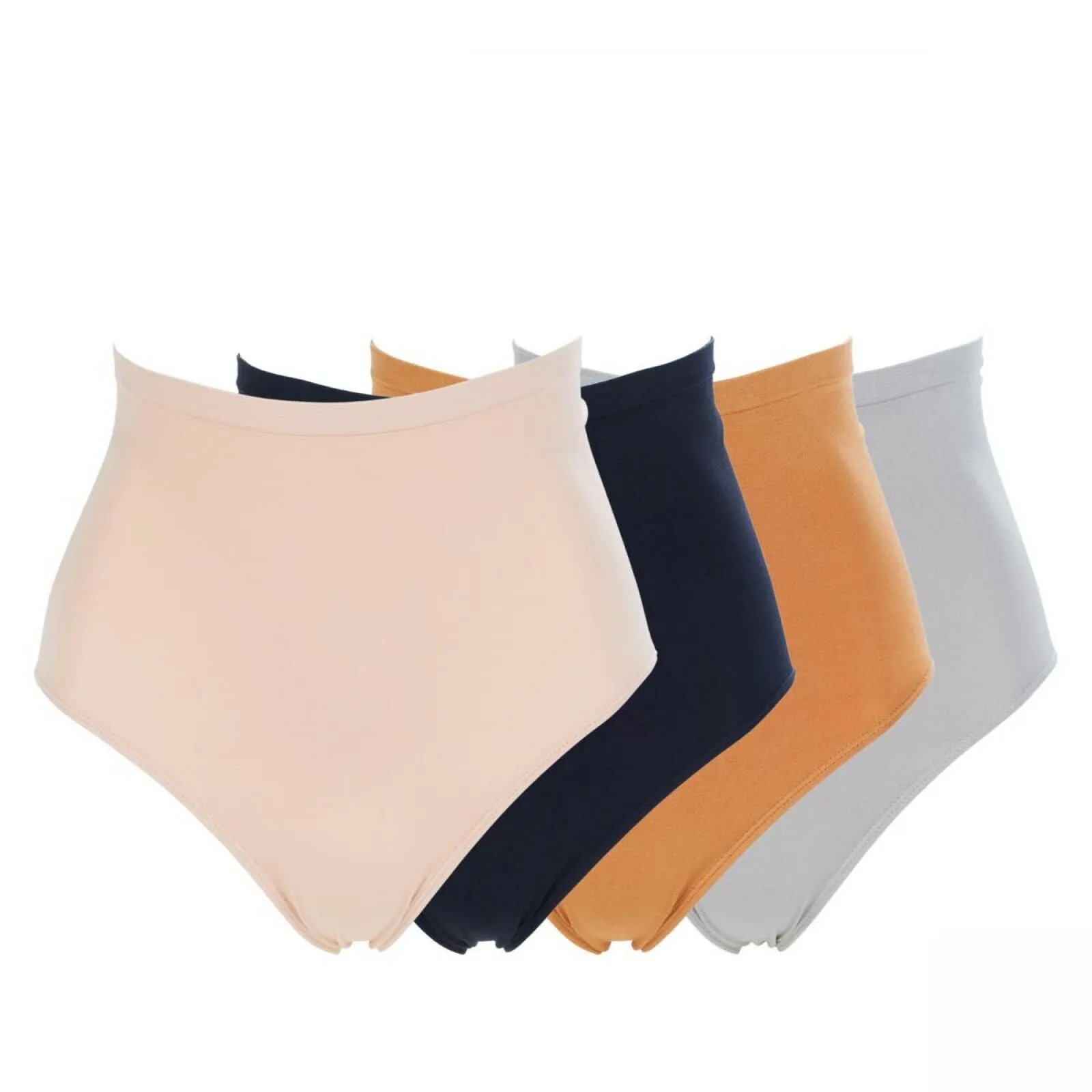 Rhonda Shear 4 Pack Plus Size Seamless High Waist Ahh Brief Panties