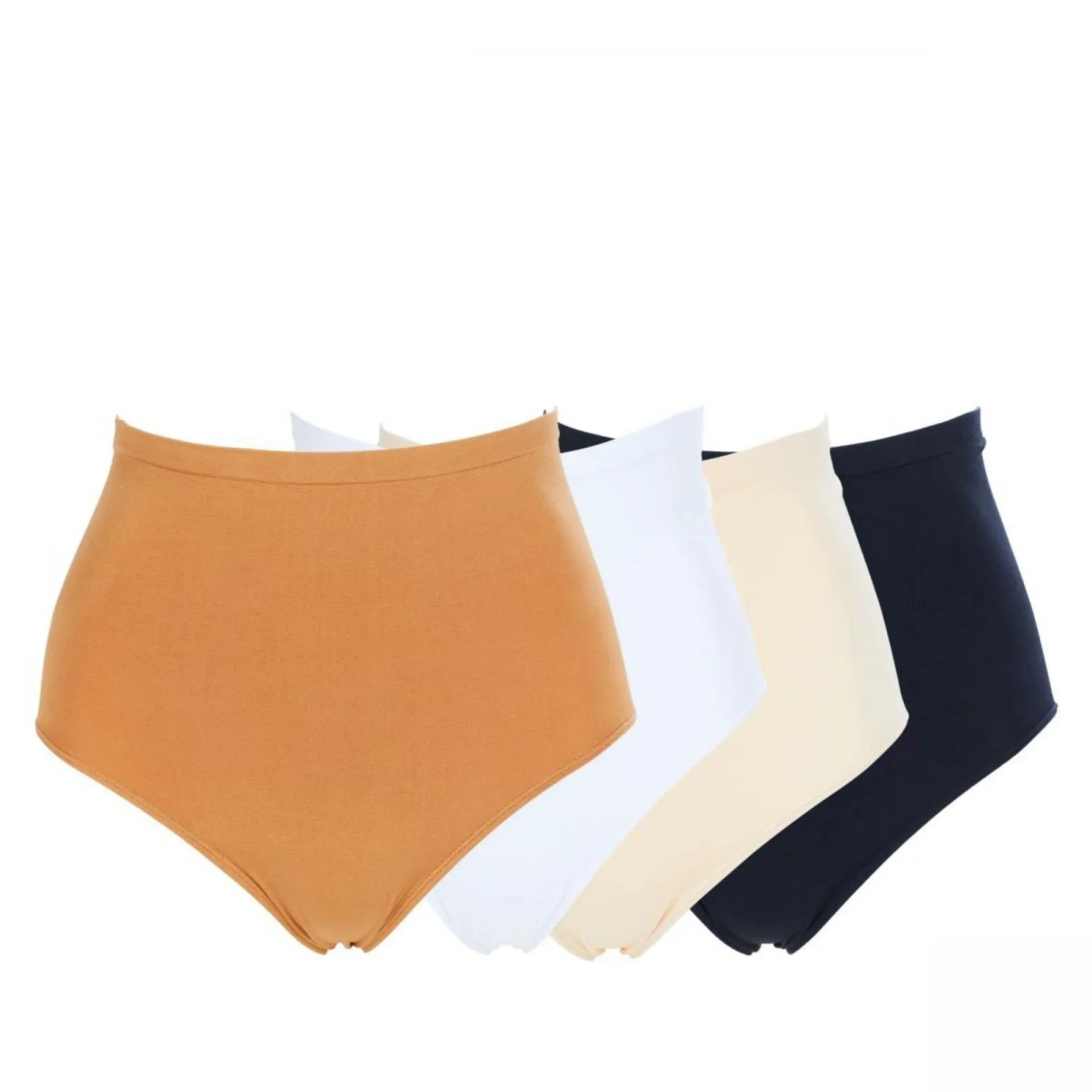 Rhonda Shear 4 Pack Plus Size Seamless High Waist Ahh Brief Panties