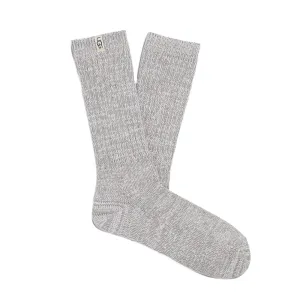Rib Knit Slouchy Crew Sock (Seal)