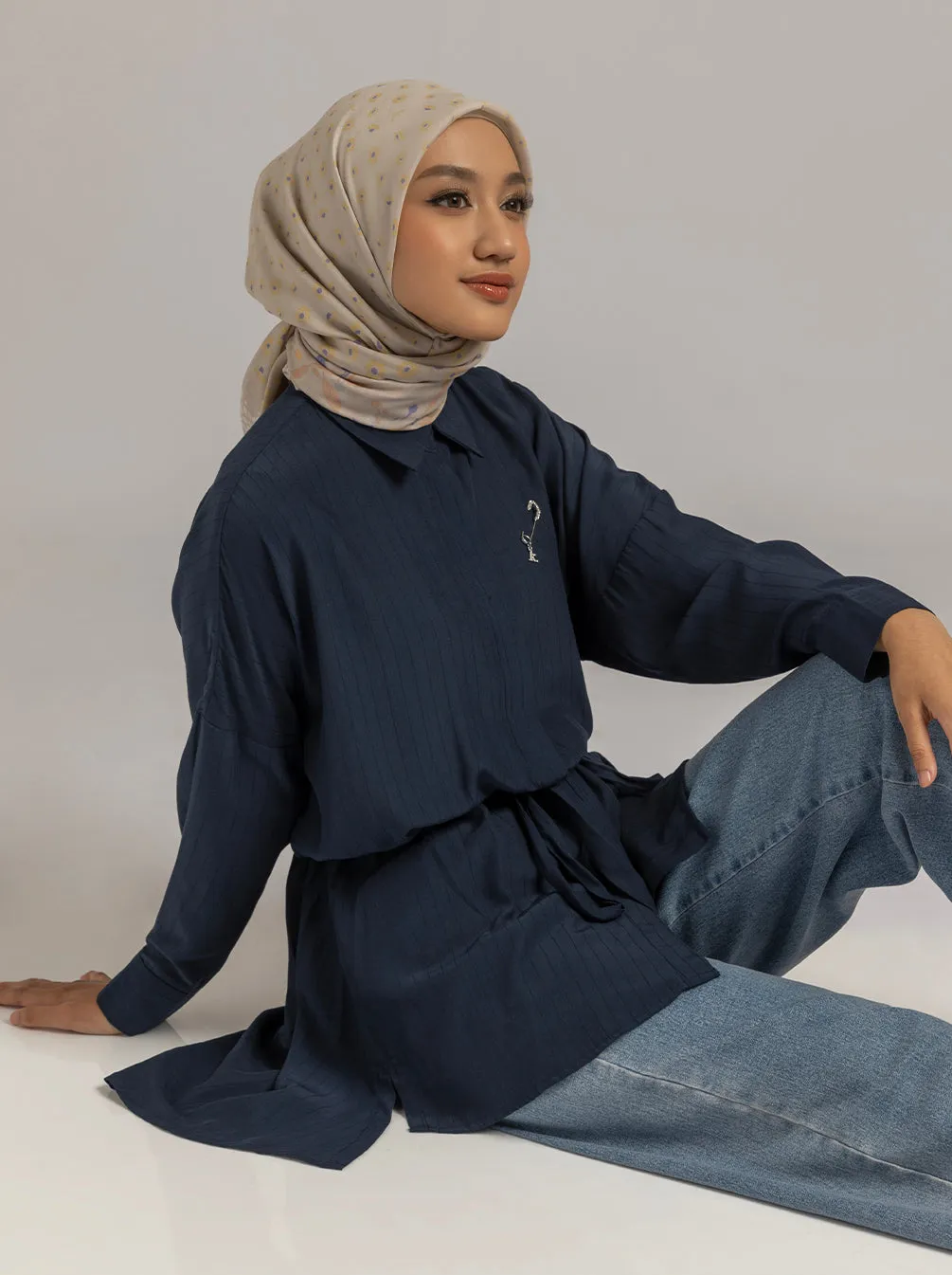 RIVERA TOP PLAIN NAVY