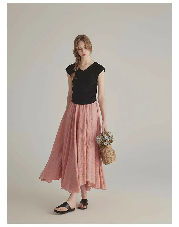 Rouge Pink High-Waisted Skirt