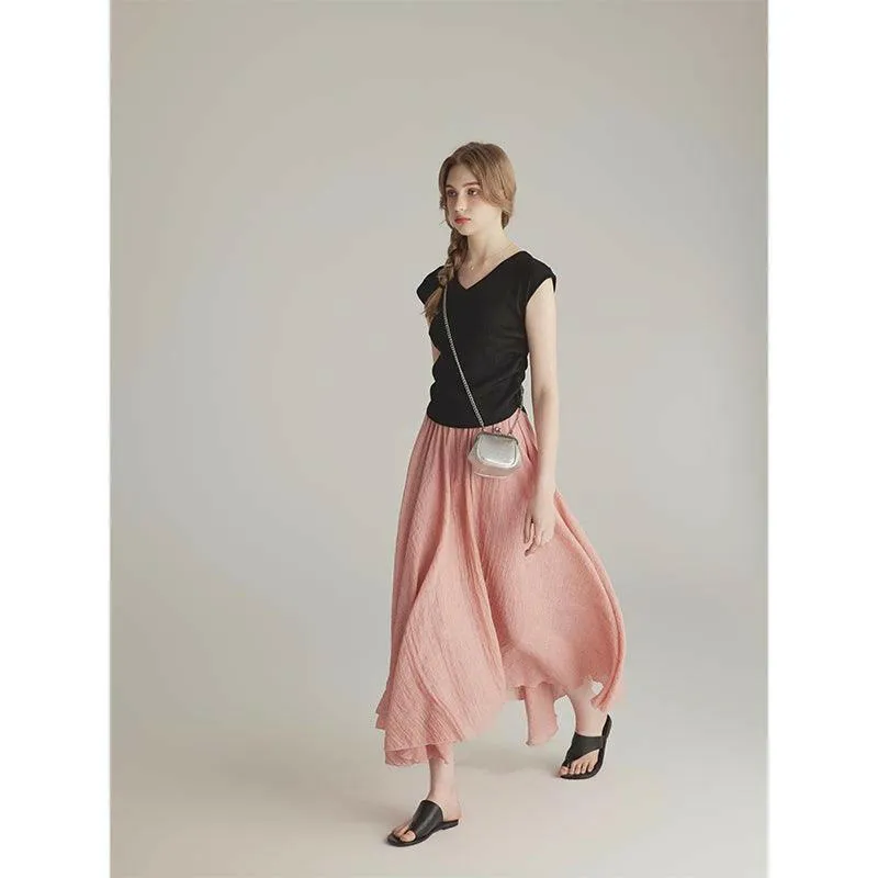 Rouge Pink High-Waisted Skirt