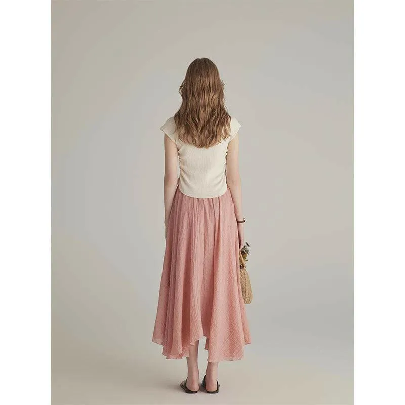 Rouge Pink High-Waisted Skirt