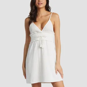 Roxy Simple Blossom Dress Snow White - Womens