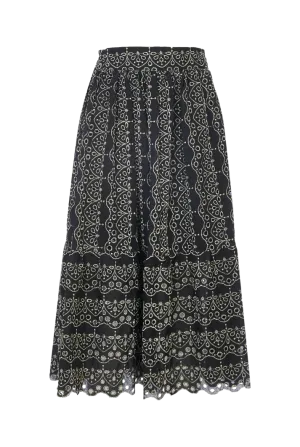 Sabrina Ruffled Midi Skirt