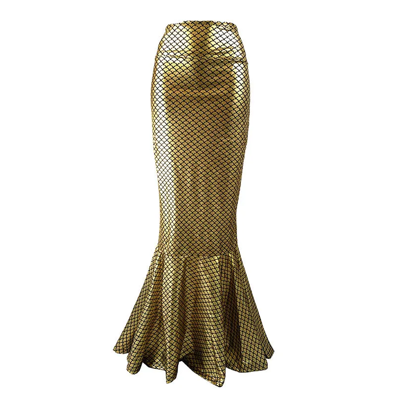 Sexy Mermaid High Waist Fishtail Maxi Skirt