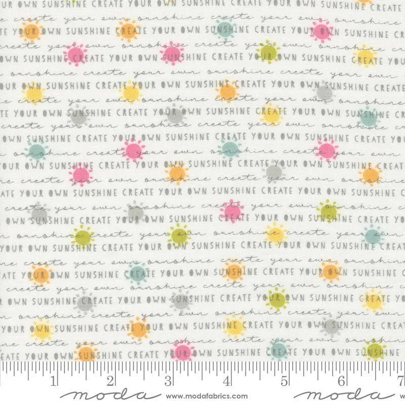 Shine by Moda Fabrics SUNSHINE TEXTS & WORDS/CLOUD