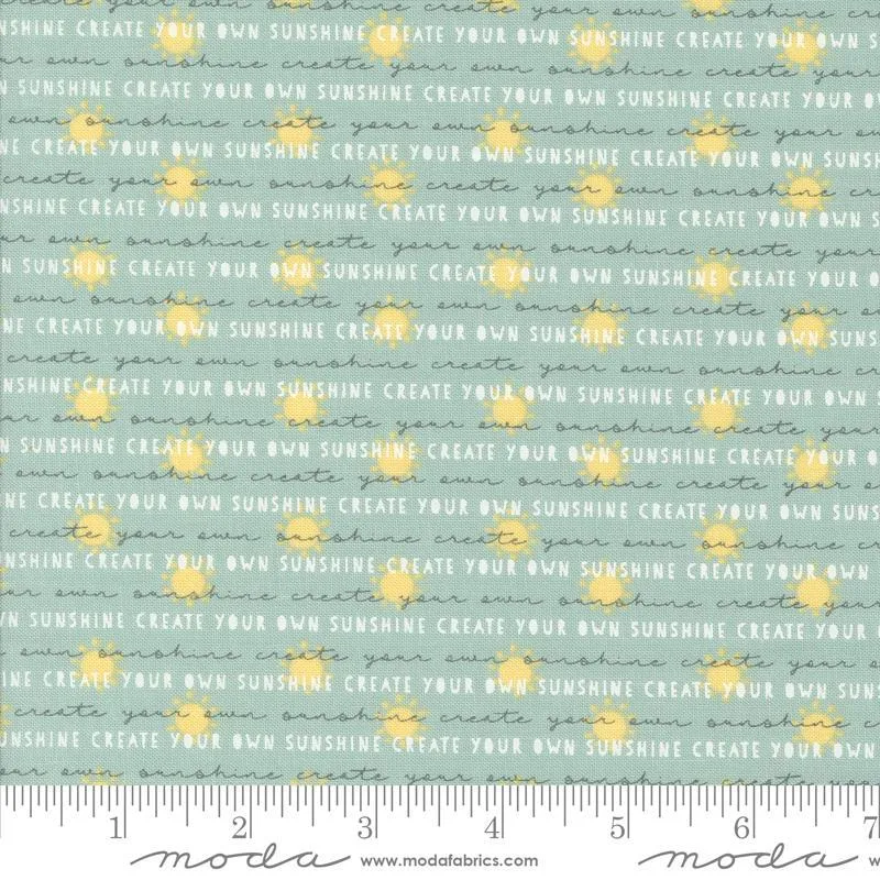 Shine by Moda Fabrics SUNSHINE TEXTS & WORDS/SKY