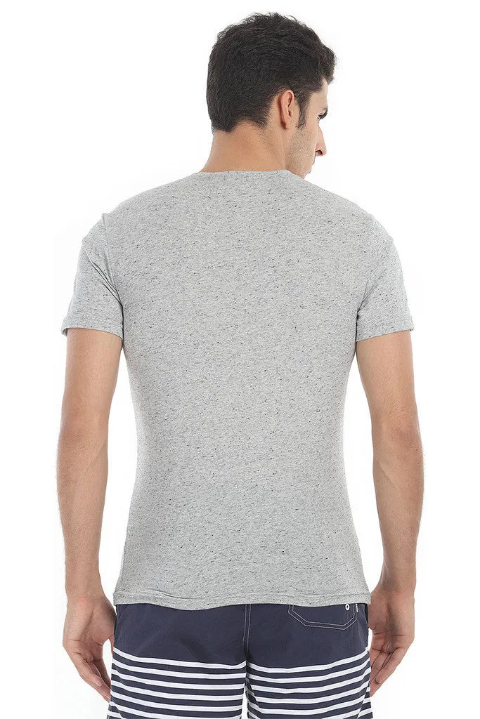 Short Sleeve Soft Heather V Neck Tee