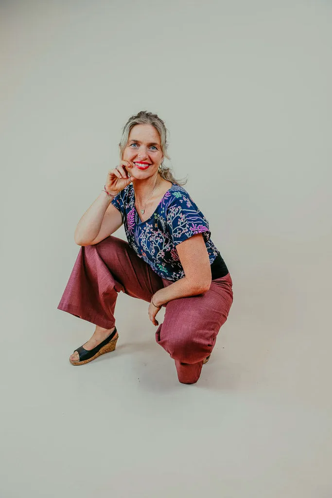 Sidewalk Pants - Desert Rose Japanese Cotton (14,16,22)