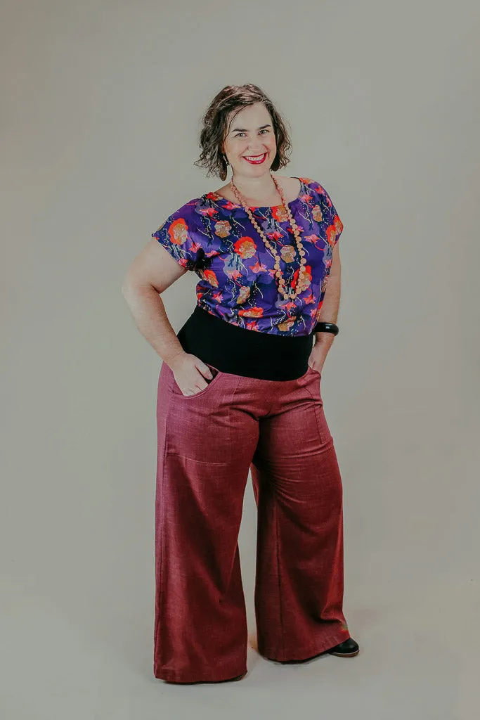 Sidewalk Pants - Desert Rose Japanese Cotton (14,16,22)