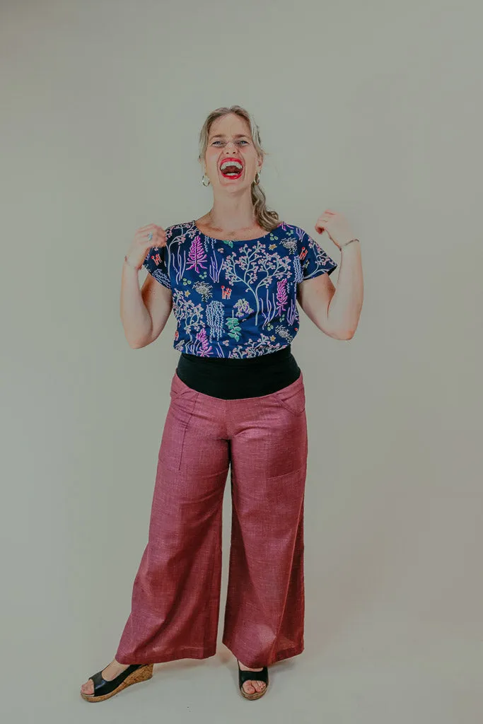 Sidewalk Pants - Desert Rose Japanese Cotton (14,16,22)
