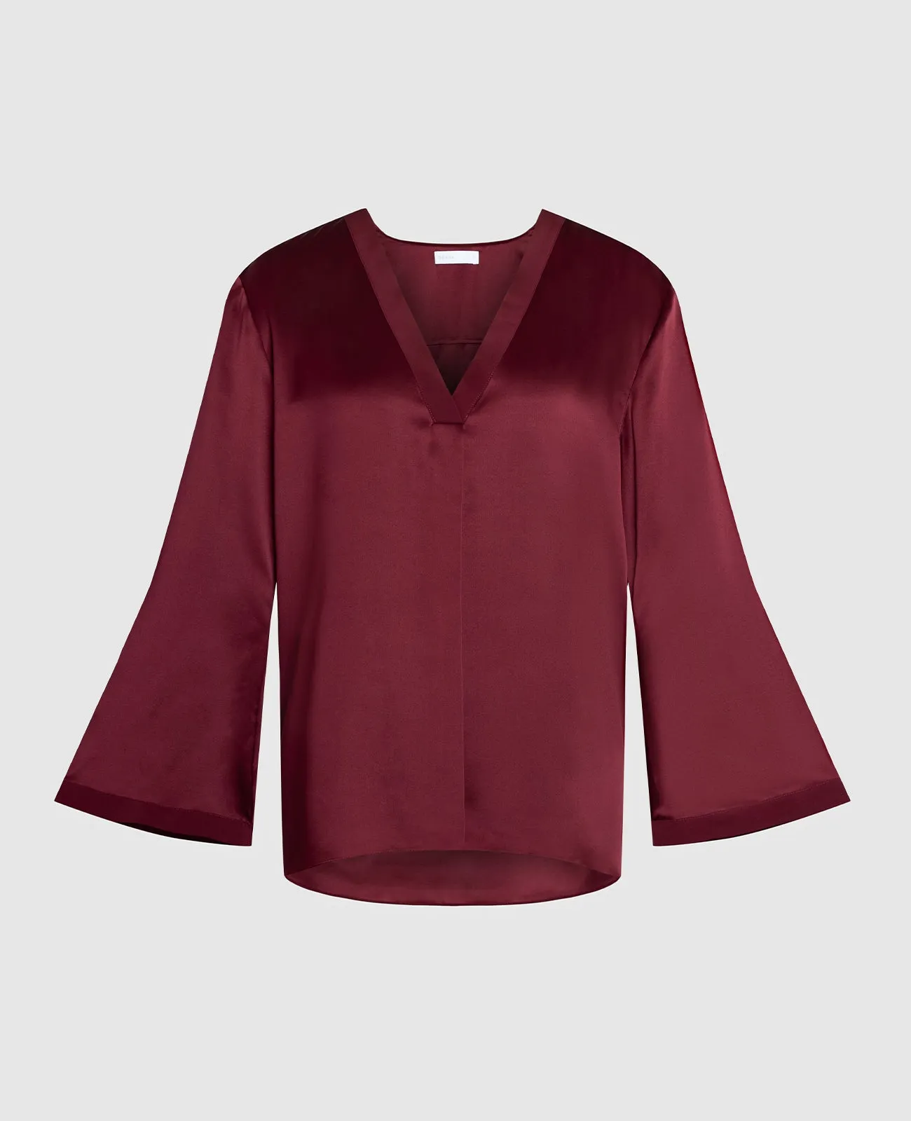 Silk Pyjamas V-Neck Pull Over Blouse