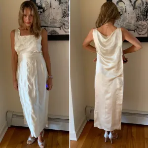 Silk Wedding Dress - 20s - 20F