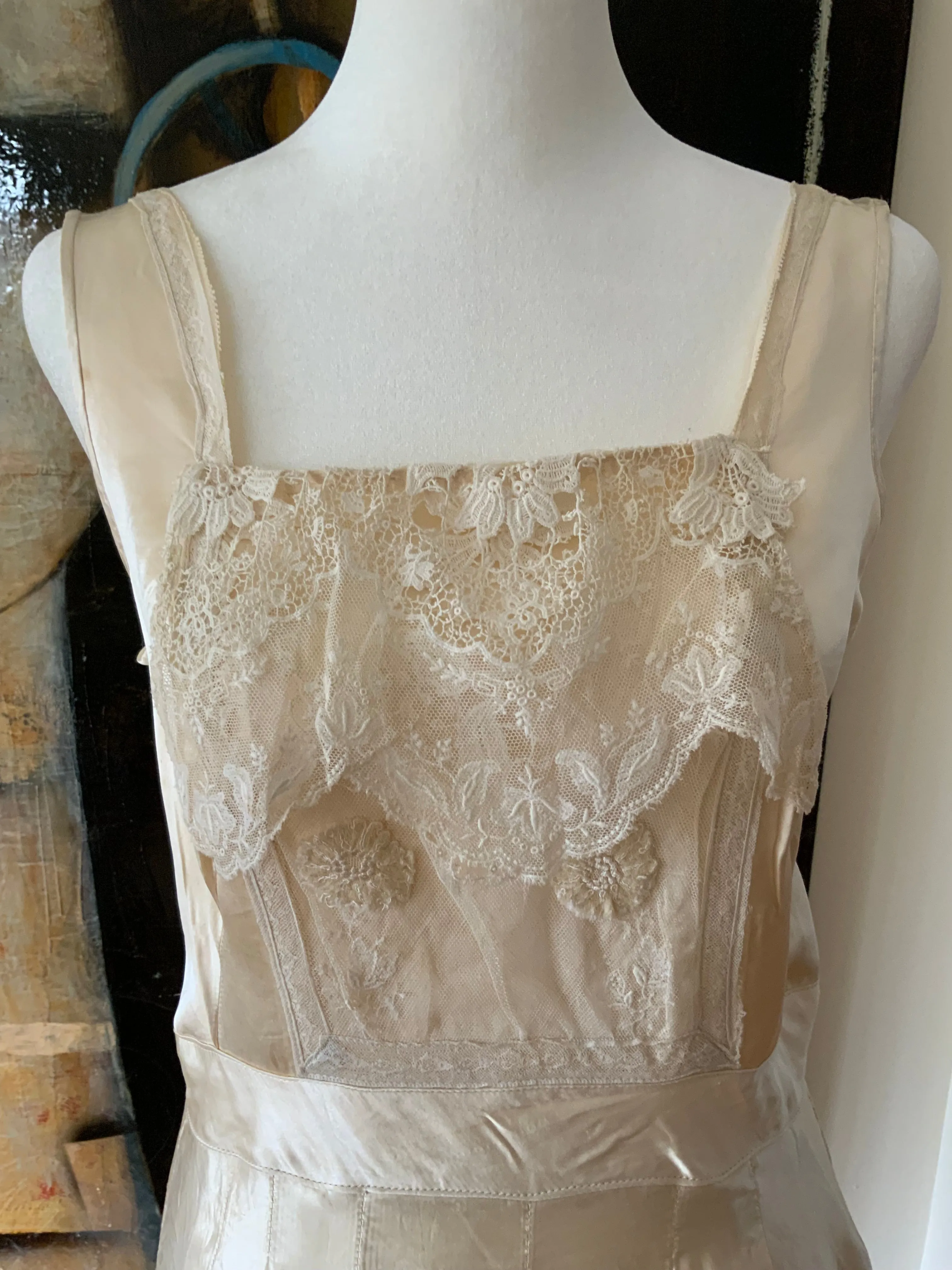 Silk Wedding Dress - 20s - 20F