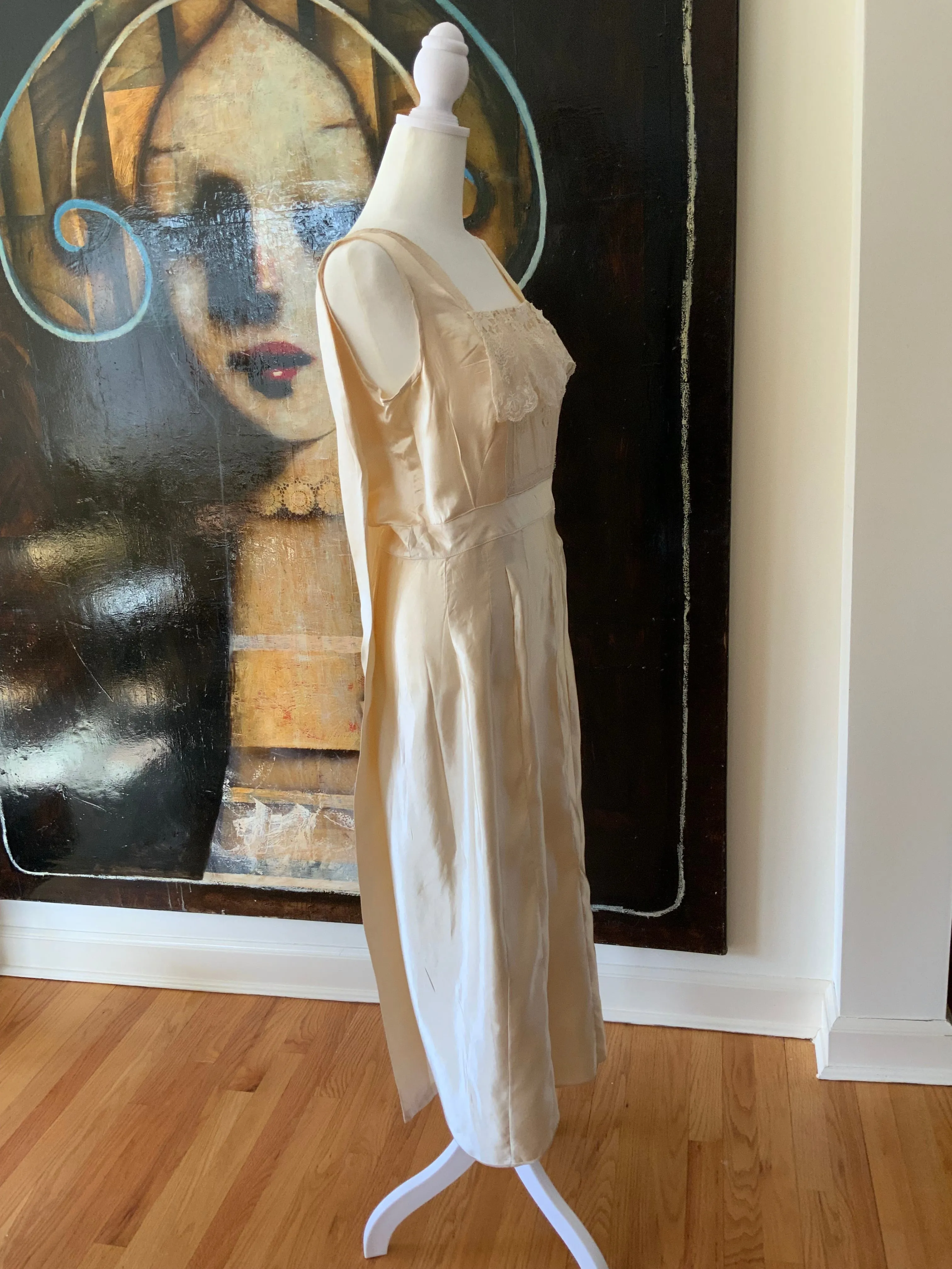Silk Wedding Dress - 20s - 20F