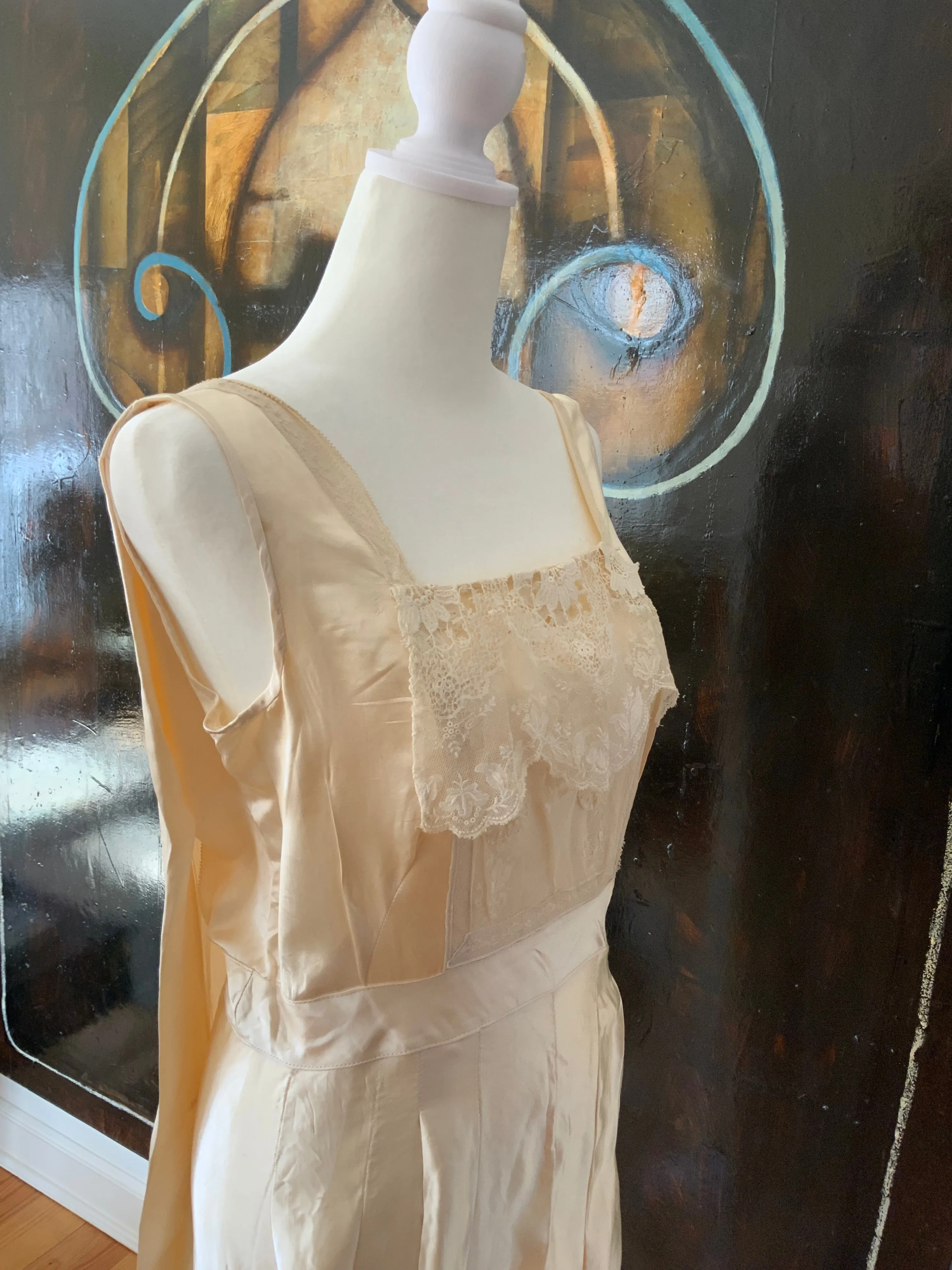 Silk Wedding Dress - 20s - 20F